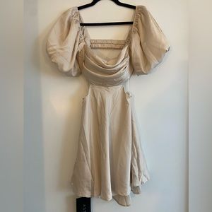 ASTR the Label Clarita Cutout Puff Sleeve Mini Dress